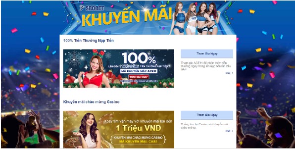 chương trình khuyến mại của sbobet