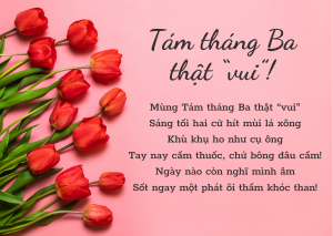 Bài thơ 8 tháng 3 hài hước vui vẻ dành tặng cho chị em